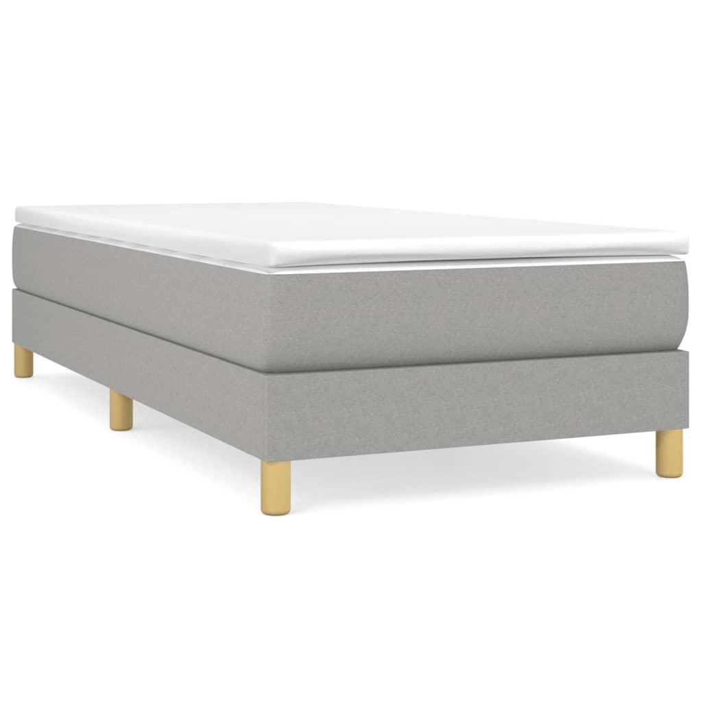 Bedframe stof lichtgrijs 90x190 cm Bedden & bedframes | Creëer jouw Trendy Thuis | Gratis bezorgd & Retour | Trendy.nl