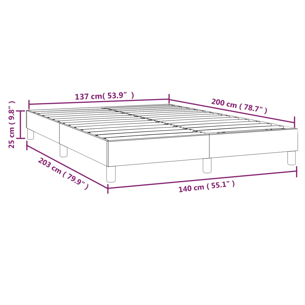 Bedframe stof donkerbruin 140x200 cm Bedden & bedframes | Creëer jouw Trendy Thuis | Gratis bezorgd & Retour | Trendy.nl