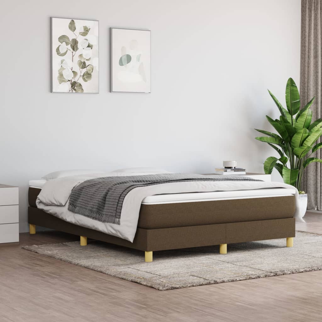 Bedframe stof donkerbruin 140x200 cm Bedden & bedframes | Creëer jouw Trendy Thuis | Gratis bezorgd & Retour | Trendy.nl