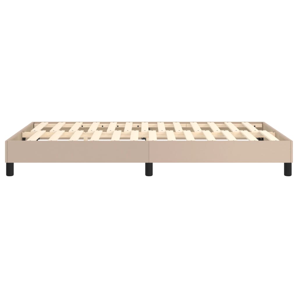 Boxspringframe kunstleer cappuccino 120x200 cm Bedden & bedframes | Creëer jouw Trendy Thuis | Gratis bezorgd & Retour | Trendy.nl