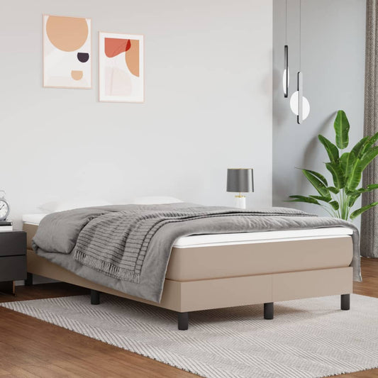 Boxspringframe kunstleer cappuccino 120x200 cm Bedden & bedframes | Creëer jouw Trendy Thuis | Gratis bezorgd & Retour | Trendy.nl