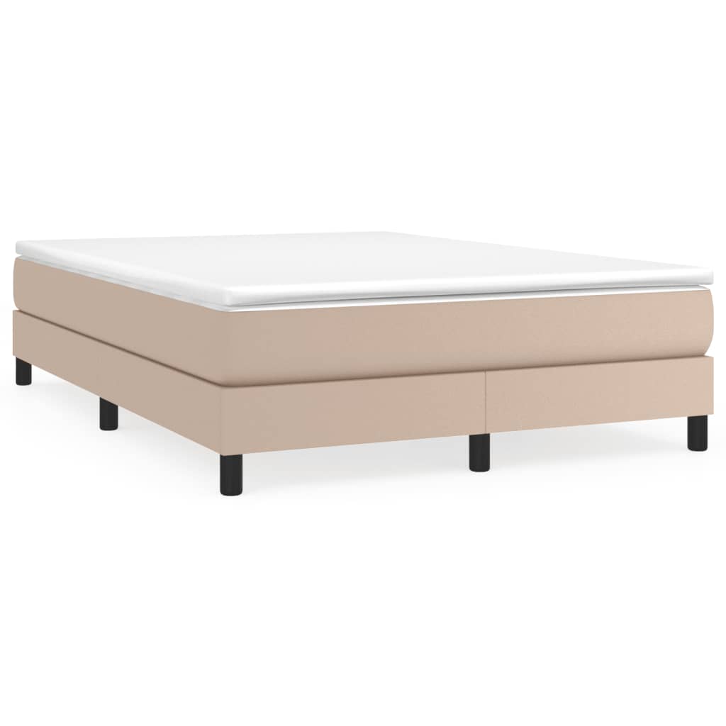 Bedframe kunstleer cappuccinokleurig 140x200 cm Bedden & bedframes | Creëer jouw Trendy Thuis | Gratis bezorgd & Retour | Trendy.nl