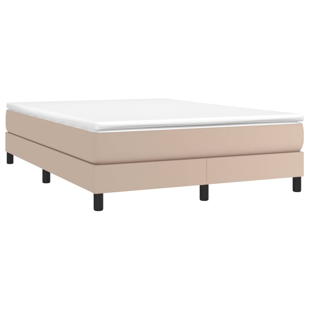 Bedframe kunstleer cappuccinokleurig 140x200 cm Bedden & bedframes | Creëer jouw Trendy Thuis | Gratis bezorgd & Retour | Trendy.nl