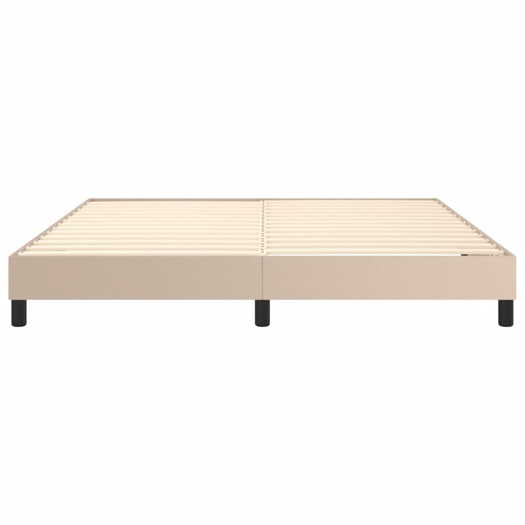 Bedframe kunstleer cappuccinokleurig 160x200 cm Bedden & bedframes | Creëer jouw Trendy Thuis | Gratis bezorgd & Retour | Trendy.nl