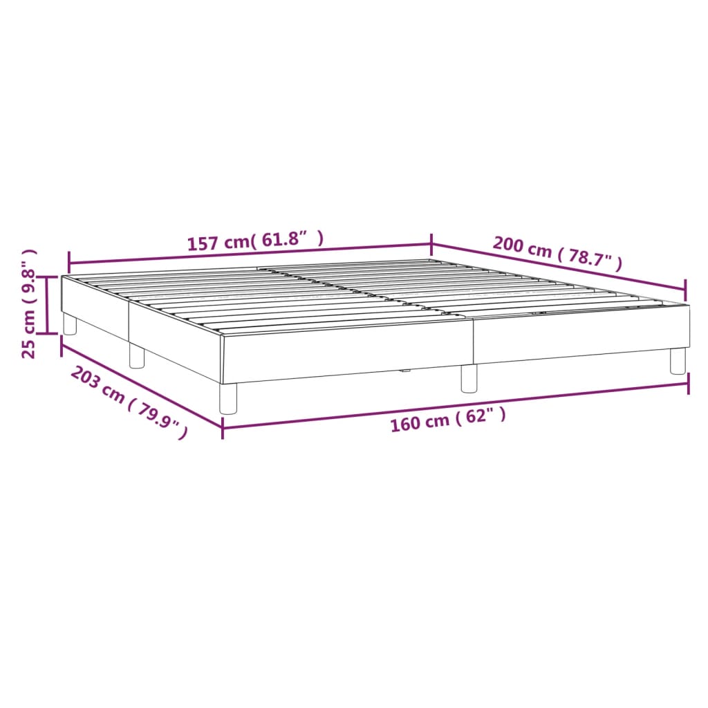 Bedframe kunstleer cappuccinokleurig 160x200 cm Bedden & bedframes | Creëer jouw Trendy Thuis | Gratis bezorgd & Retour | Trendy.nl