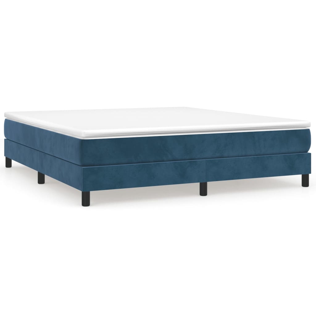 Bedframe fluweel donkerblauw 160x200 cm Bedden & bedframes | Creëer jouw Trendy Thuis | Gratis bezorgd & Retour | Trendy.nl