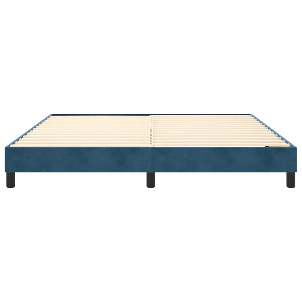 Bedframe fluweel donkerblauw 160x200 cm Bedden & bedframes | Creëer jouw Trendy Thuis | Gratis bezorgd & Retour | Trendy.nl