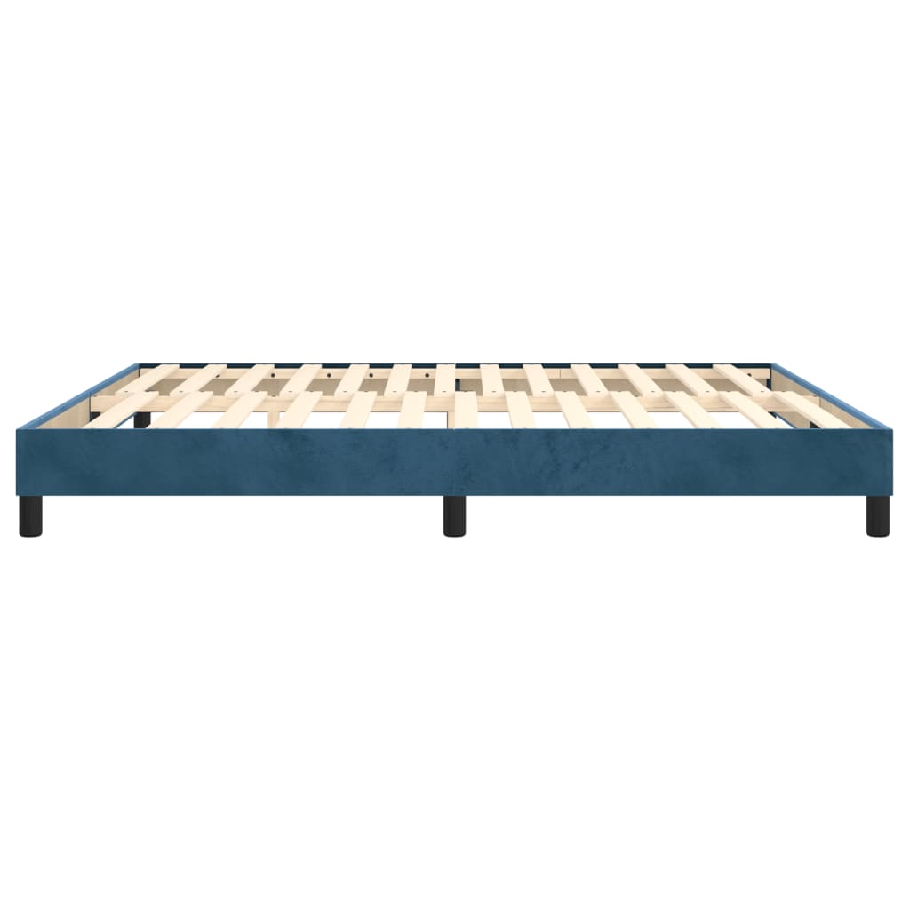 Bedframe fluweel donkerblauw 160x200 cm Bedden & bedframes | Creëer jouw Trendy Thuis | Gratis bezorgd & Retour | Trendy.nl