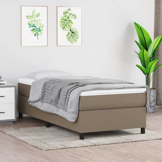 Boxspringframe stof taupe 90x190 cm Bedden & bedframes | Creëer jouw Trendy Thuis | Gratis bezorgd & Retour | Trendy.nl