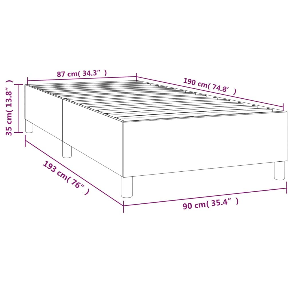 Bedframe stof groen 90x190 cm