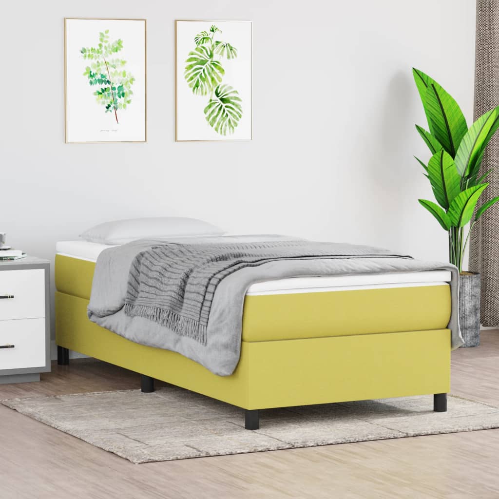 Bedframe zonder matras 100x200 cm stof groen