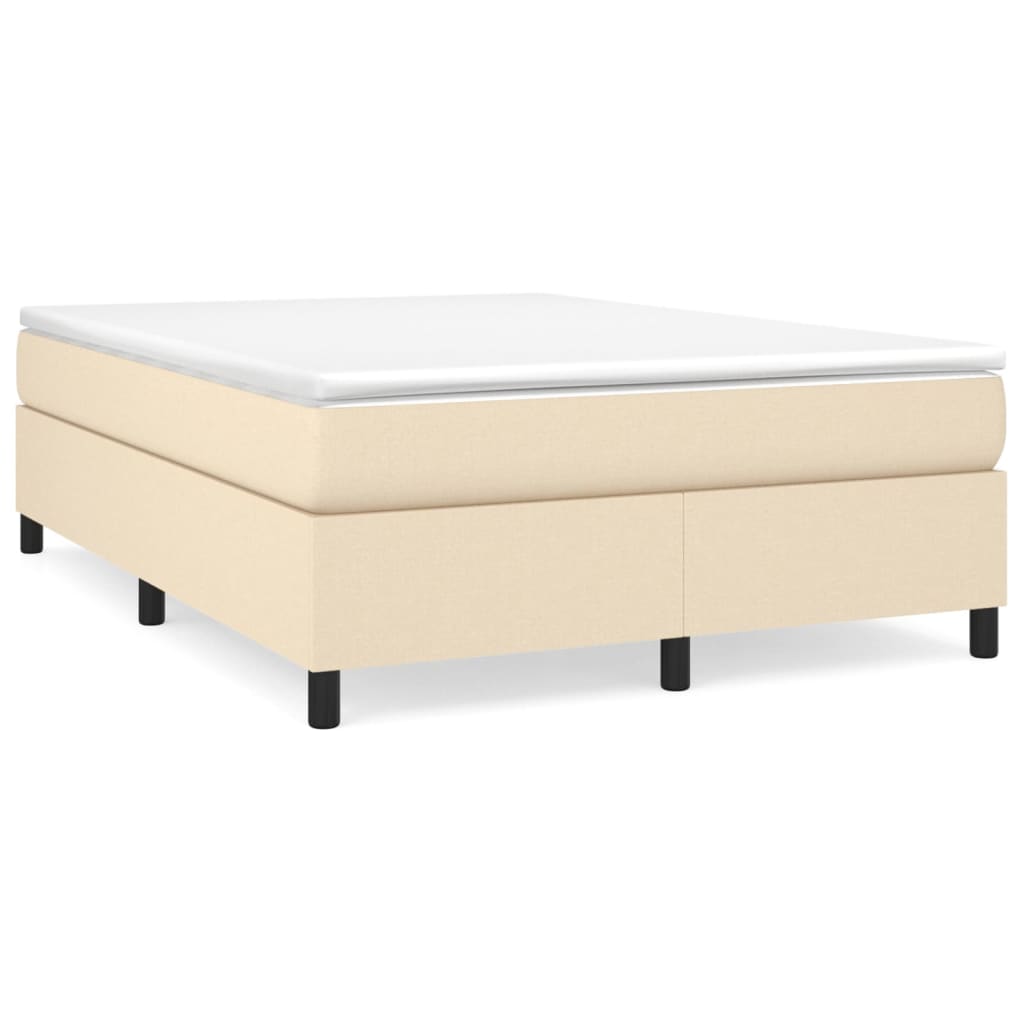 Bedframe stof crèmekleurig 140x190 cm Bedden & bedframes | Creëer jouw Trendy Thuis | Gratis bezorgd & Retour | Trendy.nl