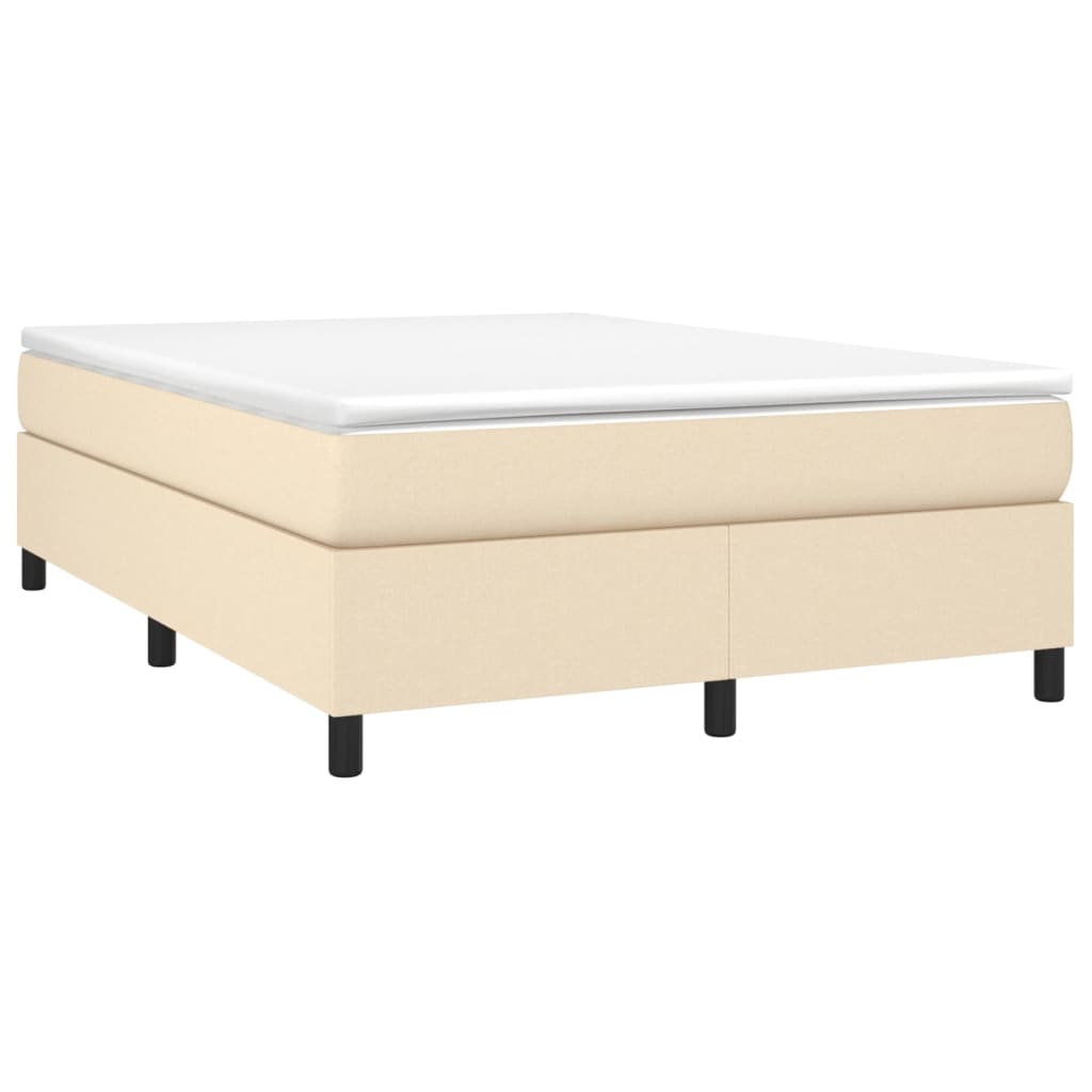 Bedframe stof crèmekleurig 140x190 cm Bedden & bedframes | Creëer jouw Trendy Thuis | Gratis bezorgd & Retour | Trendy.nl