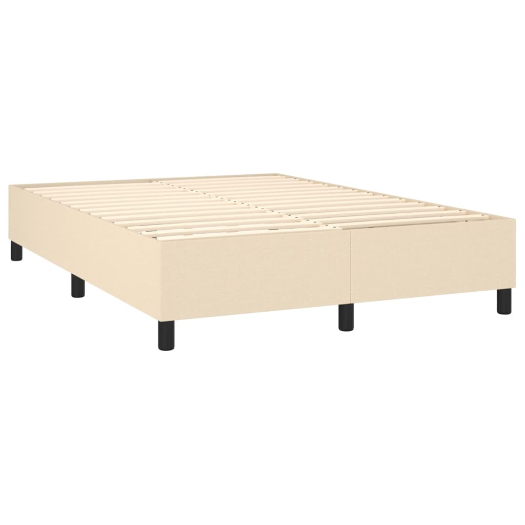 Bedframe stof crèmekleurig 140x190 cm Bedden & bedframes | Creëer jouw Trendy Thuis | Gratis bezorgd & Retour | Trendy.nl