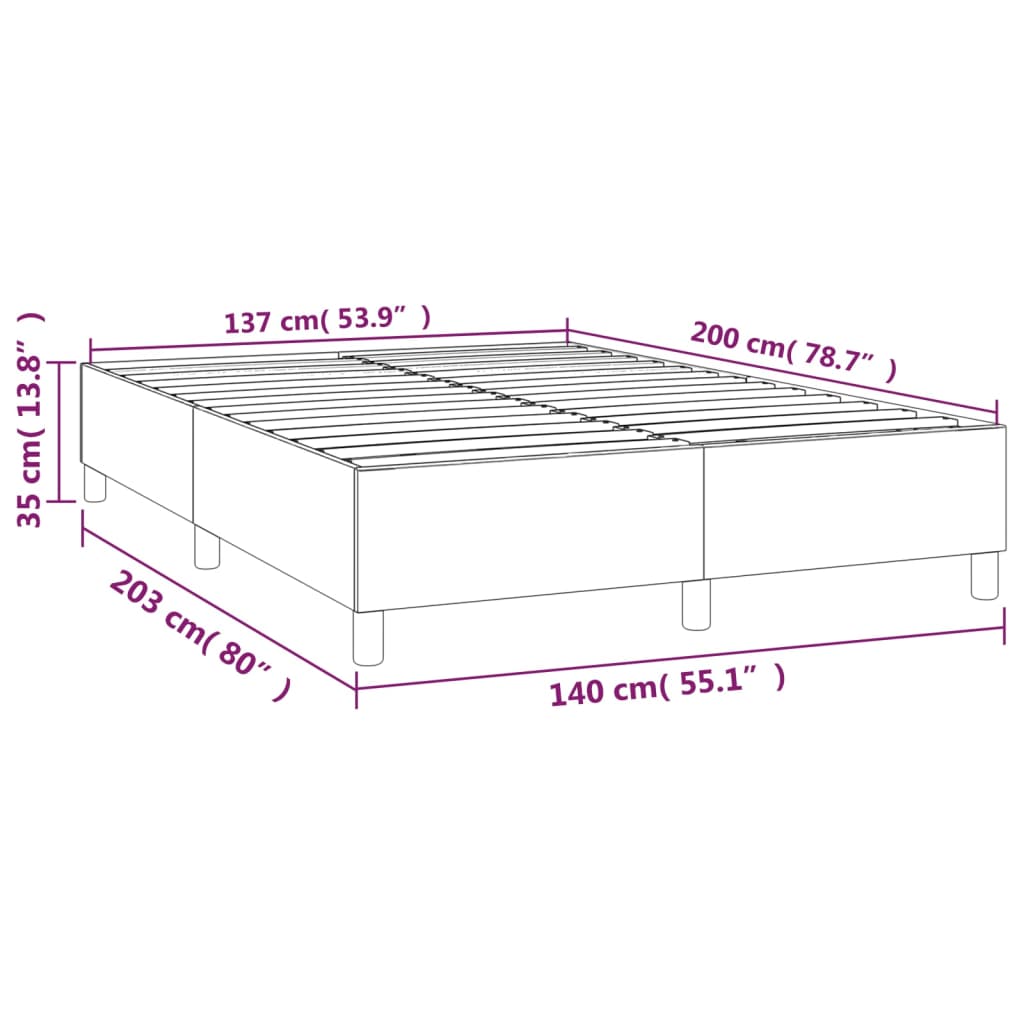 Bedframe zonder matras 140x200 cm stof groen