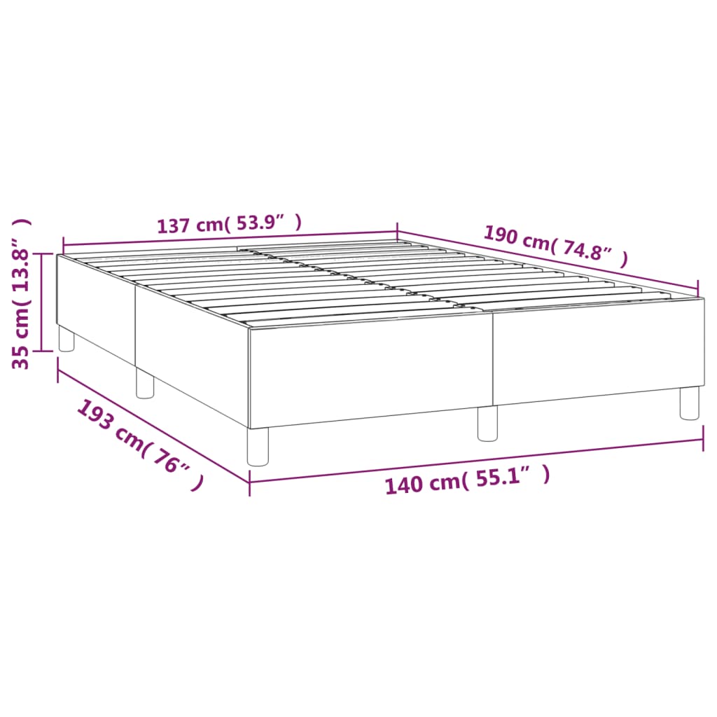 Bedframe zonder matras 140x190 cm stof groen