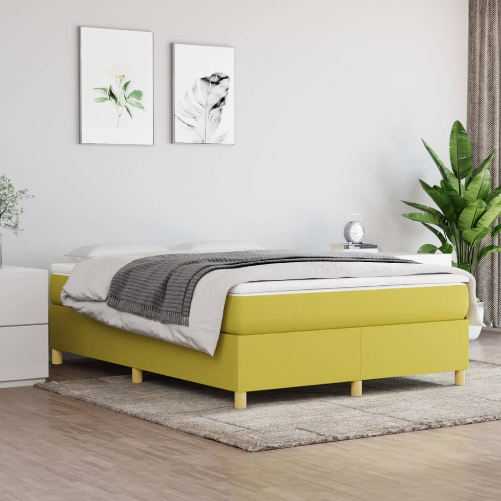 Bedframe zonder matras 140x200 cm stof groen