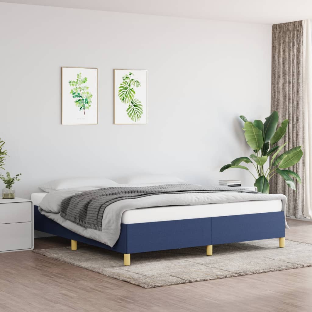 Bedframe stof blauw 180x200 cm Bedden & bedframes | Creëer jouw Trendy Thuis | Gratis bezorgd & Retour | Trendy.nl