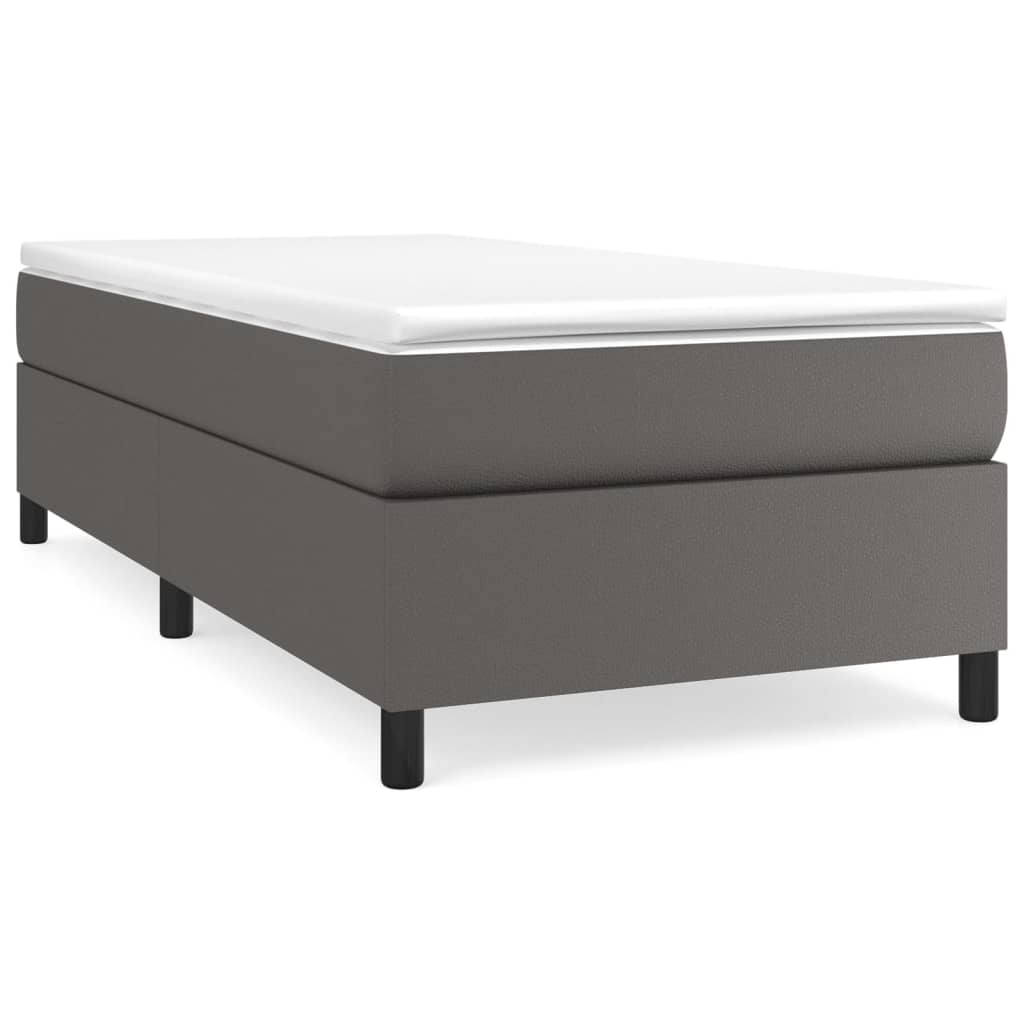 Bedframe kunstleer grijs 90x190 cm Bedden & bedframes | Creëer jouw Trendy Thuis | Gratis bezorgd & Retour | Trendy.nl