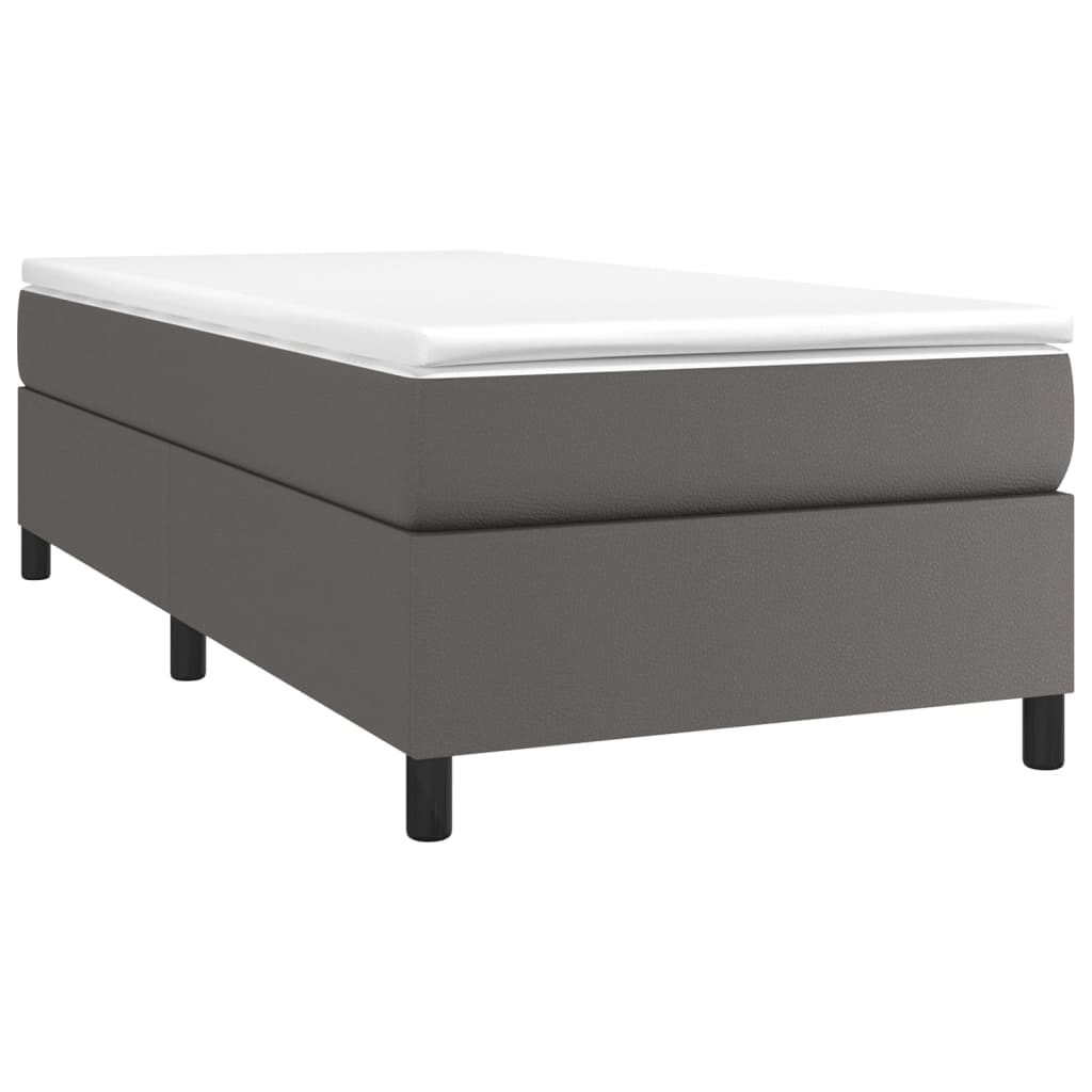 Bedframe kunstleer grijs 90x190 cm Bedden & bedframes | Creëer jouw Trendy Thuis | Gratis bezorgd & Retour | Trendy.nl