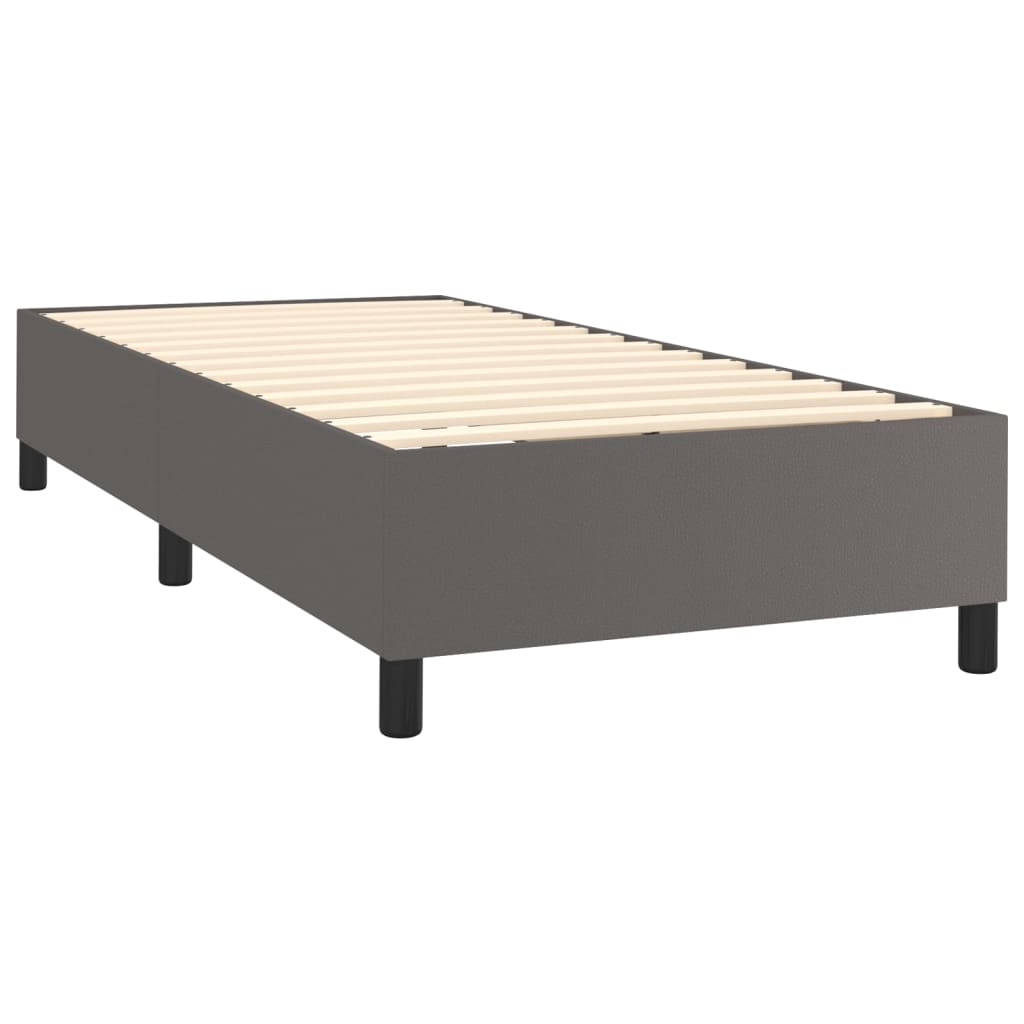 Bedframe kunstleer grijs 90x190 cm Bedden & bedframes | Creëer jouw Trendy Thuis | Gratis bezorgd & Retour | Trendy.nl