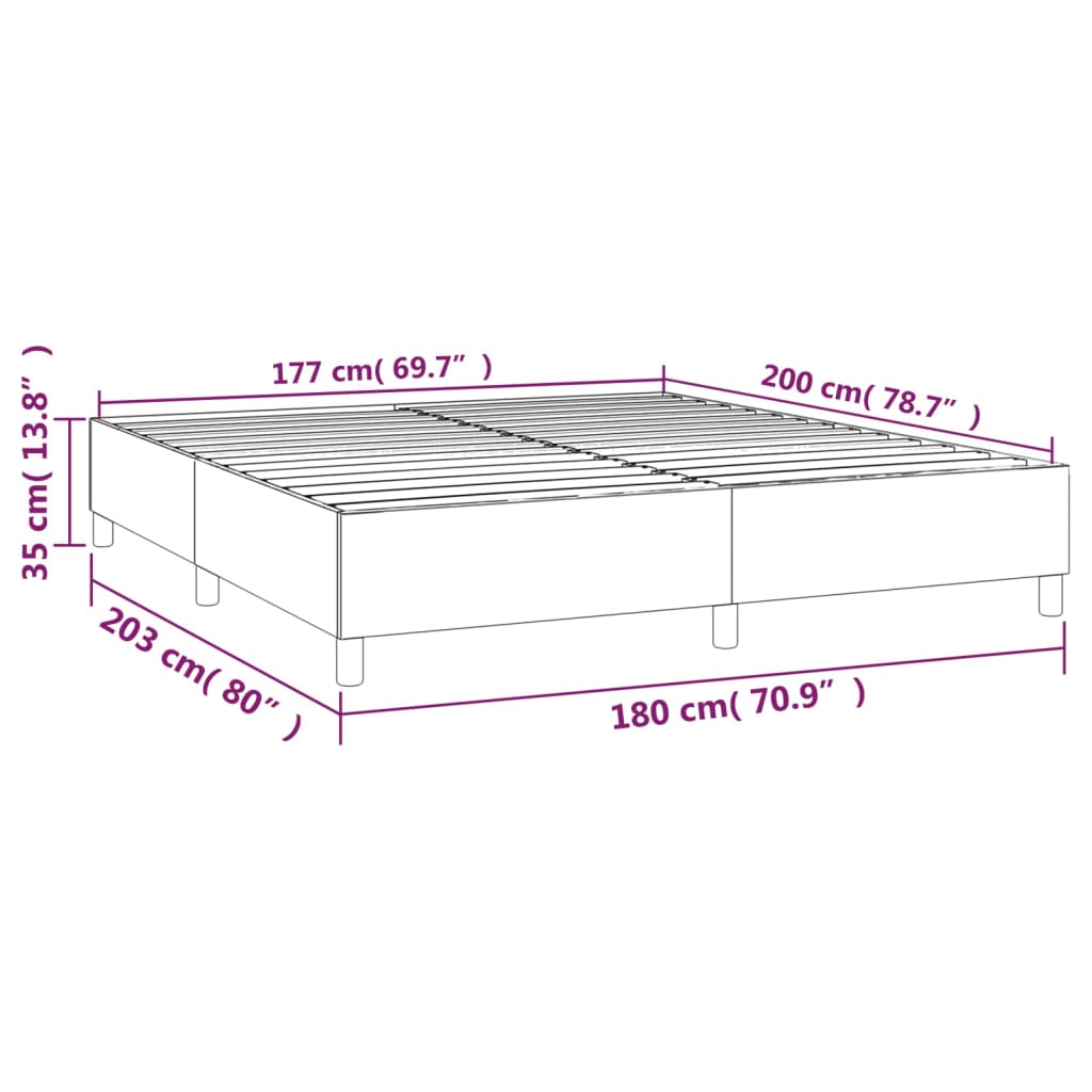 Bedframe kunstleer cappuccinokleurig 180x200 cm