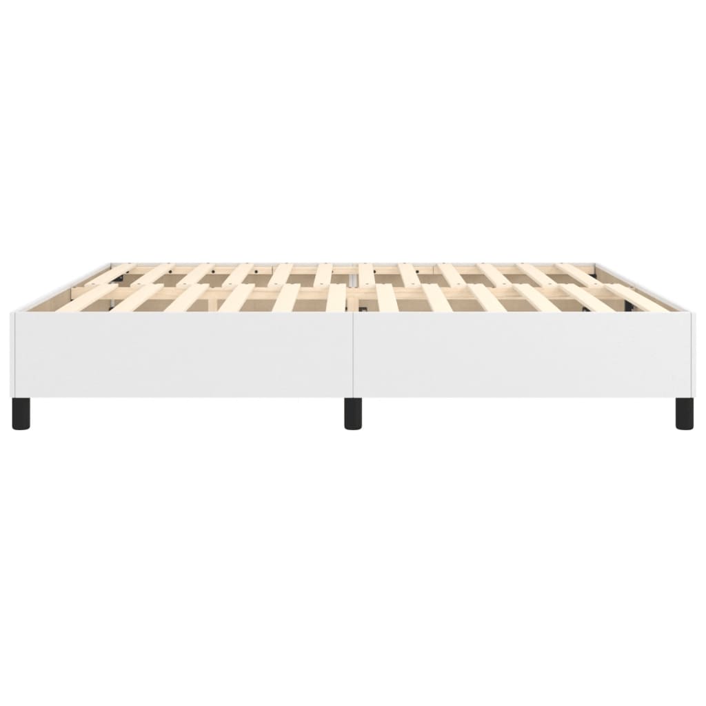 Bedframe kunstleer wit 200x200 cm Bedden & bedframes | Creëer jouw Trendy Thuis | Gratis bezorgd & Retour | Trendy.nl