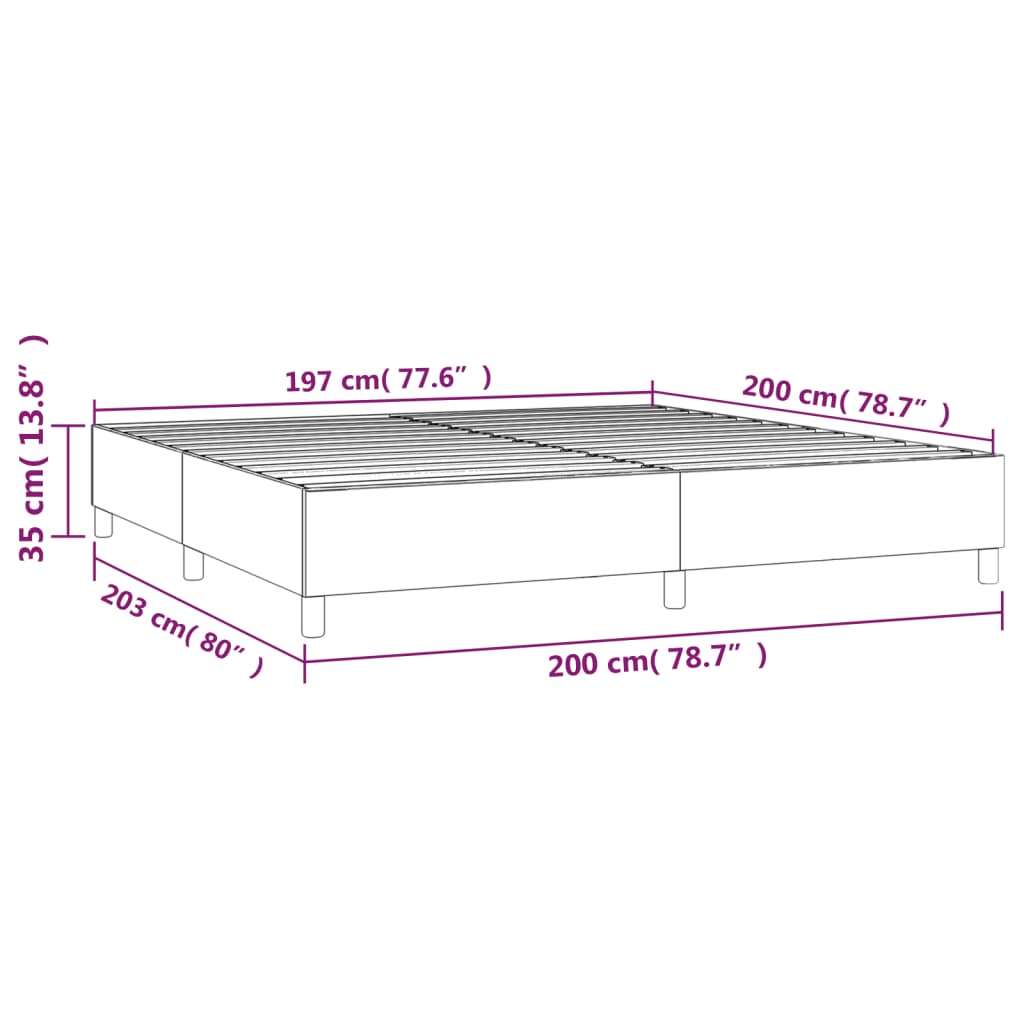 Bedframe kunstleer wit 200x200 cm Bedden & bedframes | Creëer jouw Trendy Thuis | Gratis bezorgd & Retour | Trendy.nl