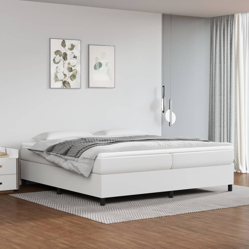 Bedframe kunstleer wit 200x200 cm Bedden & bedframes | Creëer jouw Trendy Thuis | Gratis bezorgd & Retour | Trendy.nl