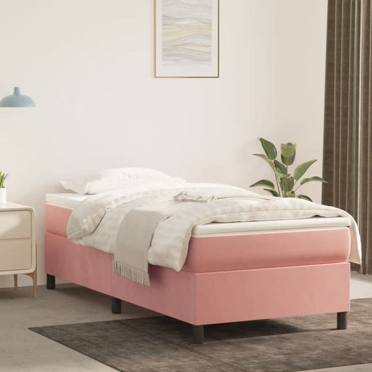Bedframe fluweel roze 90x190 cm Bedden & bedframes | Creëer jouw Trendy Thuis | Gratis bezorgd & Retour | Trendy.nl