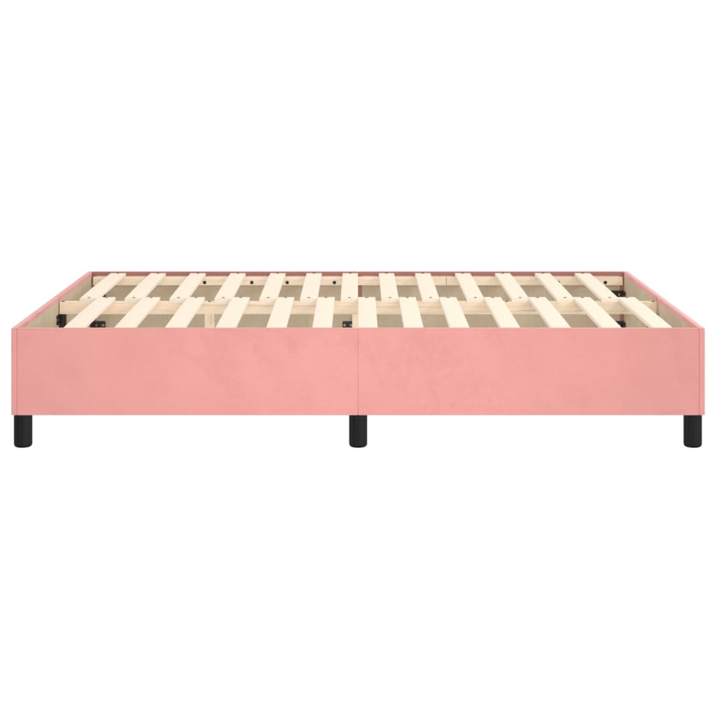 Bedframe fluweel roze 140x200 cm Bedden & bedframes | Creëer jouw Trendy Thuis | Gratis bezorgd & Retour | Trendy.nl