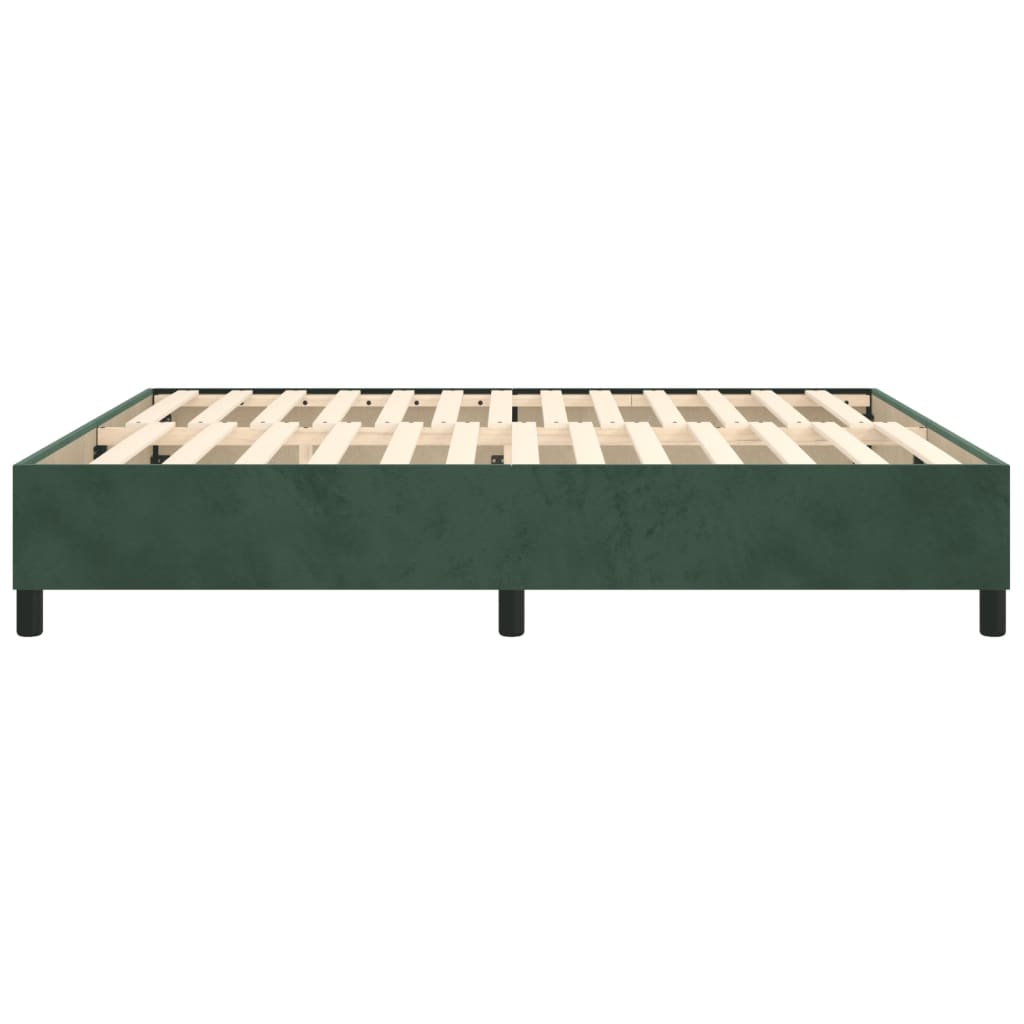 Boxspringframe fluweel donkergroen 160x200 cm Bedden & bedframes | Creëer jouw Trendy Thuis | Gratis bezorgd & Retour | Trendy.nl