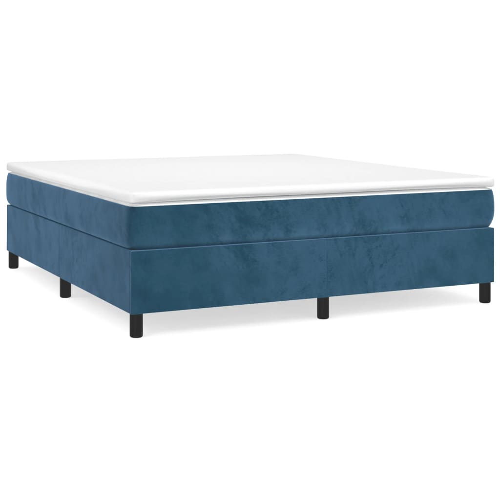 Bedframe fluweel donkerblauw 160x200 cm Bedden & bedframes | Creëer jouw Trendy Thuis | Gratis bezorgd & Retour | Trendy.nl