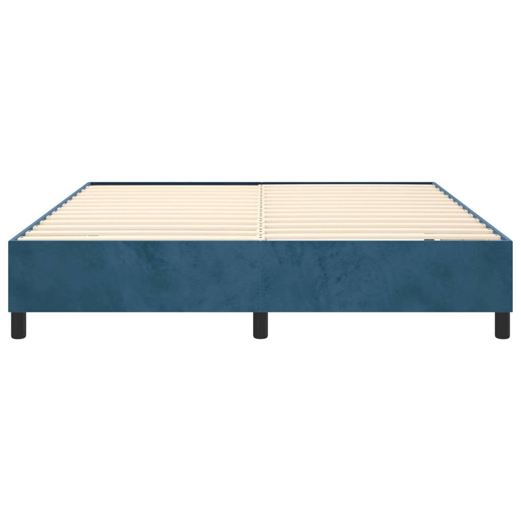 Bedframe fluweel donkerblauw 160x200 cm Bedden & bedframes | Creëer jouw Trendy Thuis | Gratis bezorgd & Retour | Trendy.nl