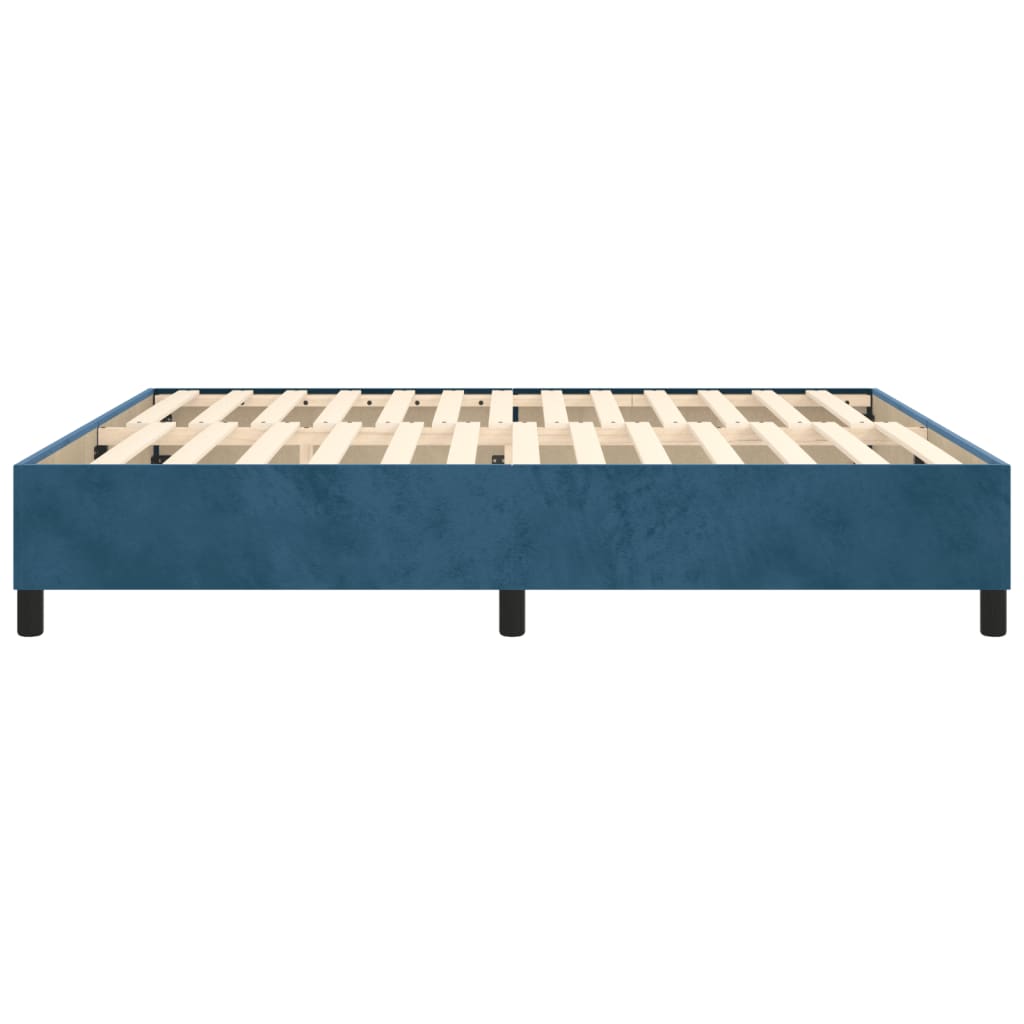 Bedframe fluweel donkerblauw 160x200 cm Bedden & bedframes | Creëer jouw Trendy Thuis | Gratis bezorgd & Retour | Trendy.nl