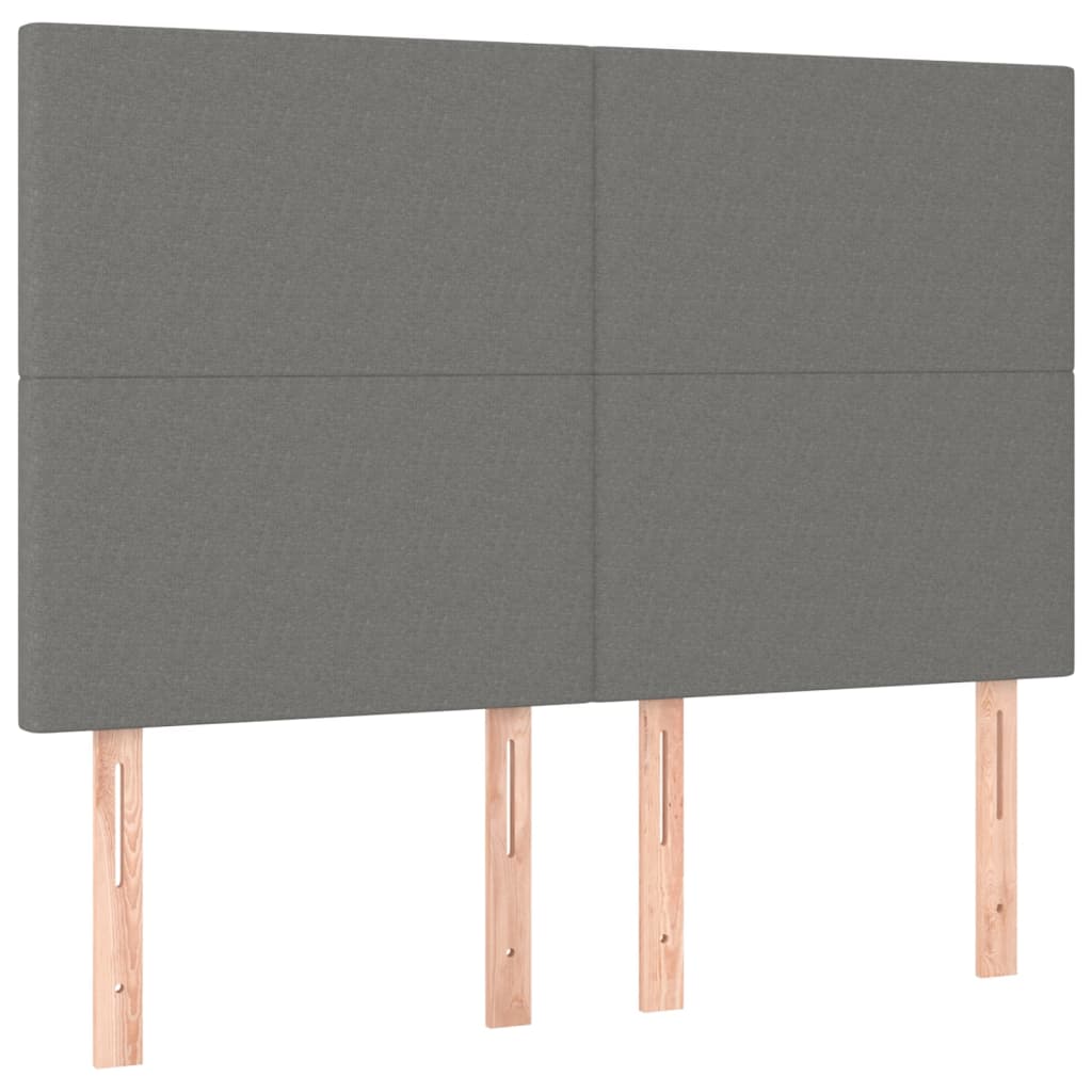 Hoofdborden 4 st 72x5x78/88 cm stof donkergrijs Hoofdborden en voetborden | Creëer jouw Trendy Thuis | Gratis bezorgd & Retour | Trendy.nl