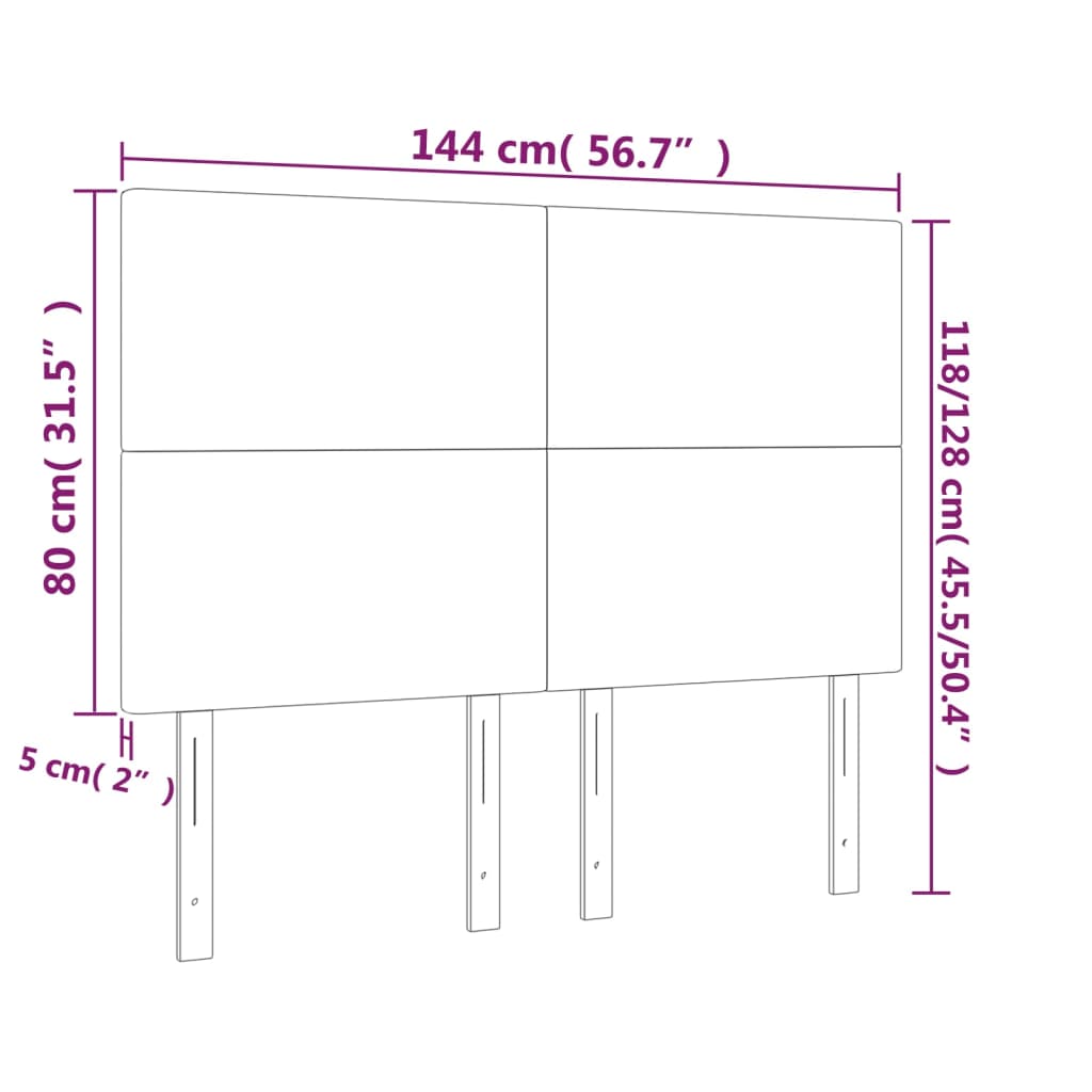 Hoofdborden 4 st 72x5x78/88 cm stof donkergrijs Hoofdborden en voetborden | Creëer jouw Trendy Thuis | Gratis bezorgd & Retour | Trendy.nl