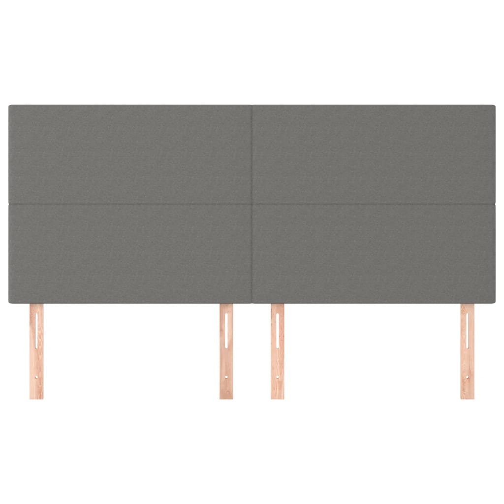 Hoofdborden 4 st 90x5x78/88 cm stof donkergrijs Hoofdborden en voetborden | Creëer jouw Trendy Thuis | Gratis bezorgd & Retour | Trendy.nl