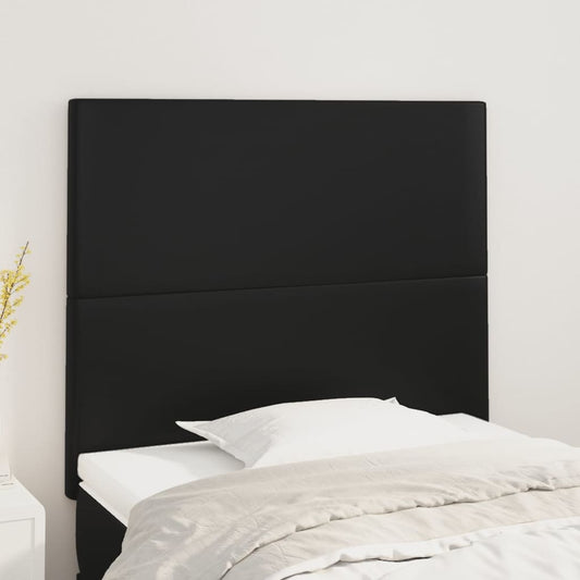 Hoofdborden 2 st 80x5x78/88 cm kunstleer zwart Hoofdborden en voetborden | Creëer jouw Trendy Thuis | Gratis bezorgd & Retour | Trendy.nl