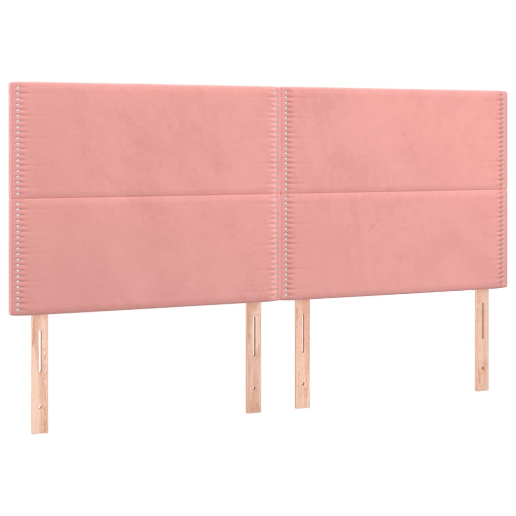 Hoofdborden 4 st 80x5x78/88 cm fluweel roze Hoofdborden en voetborden | Creëer jouw Trendy Thuis | Gratis bezorgd & Retour | Trendy.nl