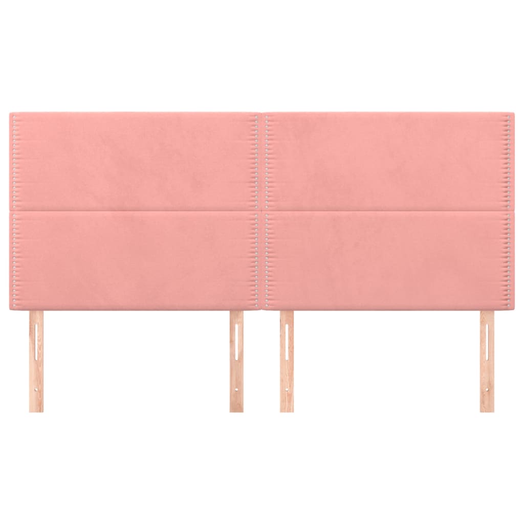 Hoofdborden 4 st 80x5x78/88 cm fluweel roze Hoofdborden en voetborden | Creëer jouw Trendy Thuis | Gratis bezorgd & Retour | Trendy.nl