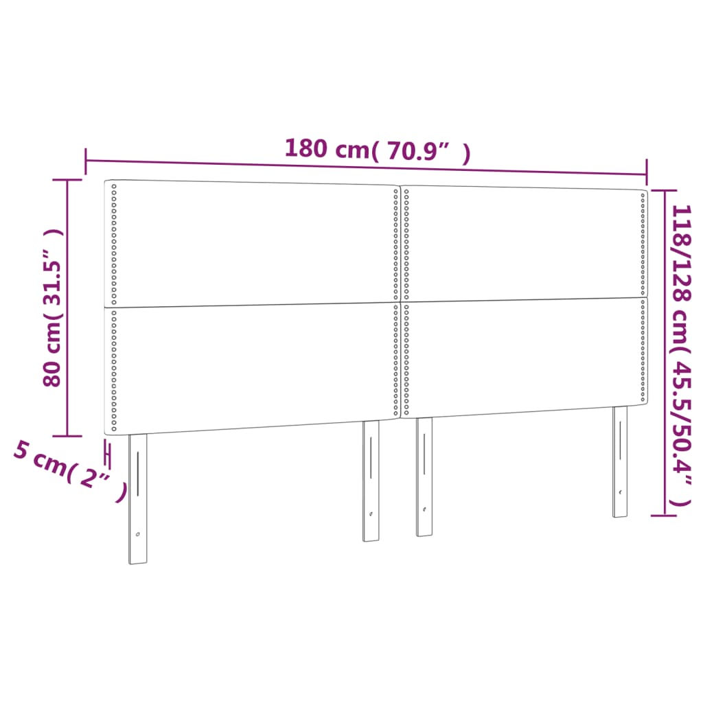 Hoofdborden 4 st 90x5x78/88 cm fluweel zwart Hoofdborden en voetborden | Creëer jouw Trendy Thuis | Gratis bezorgd & Retour | Trendy.nl