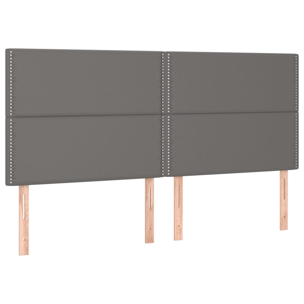 Hoofdborden 4 st 90x5x78/88 cm kunstleer grijs Hoofdborden en voetborden | Creëer jouw Trendy Thuis | Gratis bezorgd & Retour | Trendy.nl