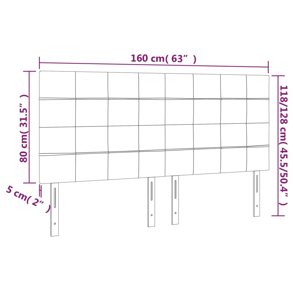 Hoofdborden 4 st 80x5x78/88 cm stof zwart Hoofdborden en voetborden | Creëer jouw Trendy Thuis | Gratis bezorgd & Retour | Trendy.nl