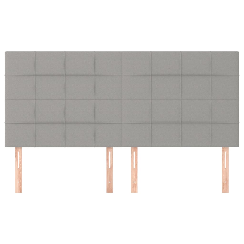 Hoofdborden 4 st 90x5x78/88 cm stof lichtgrijs Hoofdborden en voetborden | Creëer jouw Trendy Thuis | Gratis bezorgd & Retour | Trendy.nl