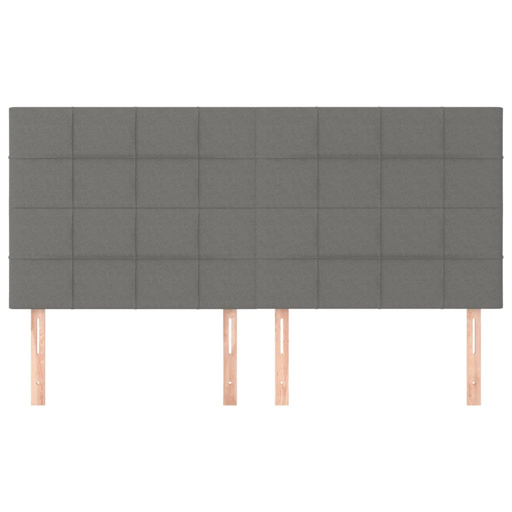 Hoofdborden 4 st 90x5x78/88 cm stof donkergrijs Hoofdborden en voetborden | Creëer jouw Trendy Thuis | Gratis bezorgd & Retour | Trendy.nl