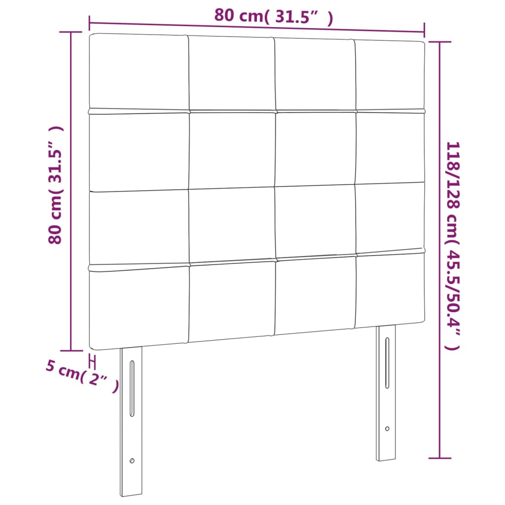 Hoofdborden 2 st 80x5x78/88 cm fluweel donkergrijs Hoofdborden en voetborden | Creëer jouw Trendy Thuis | Gratis bezorgd & Retour | Trendy.nl