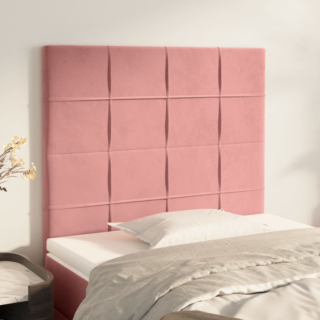 Hoofdborden 2 st 80x5x78/88 cm fluweel roze Hoofdborden en voetborden | Creëer jouw Trendy Thuis | Gratis bezorgd & Retour | Trendy.nl