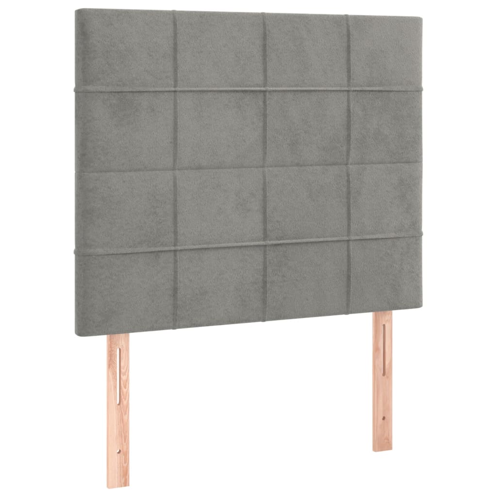 Hoofdborden 2 st 90x5x78/88 cm fluweel lichtgrijs Hoofdborden en voetborden | Creëer jouw Trendy Thuis | Gratis bezorgd & Retour | Trendy.nl