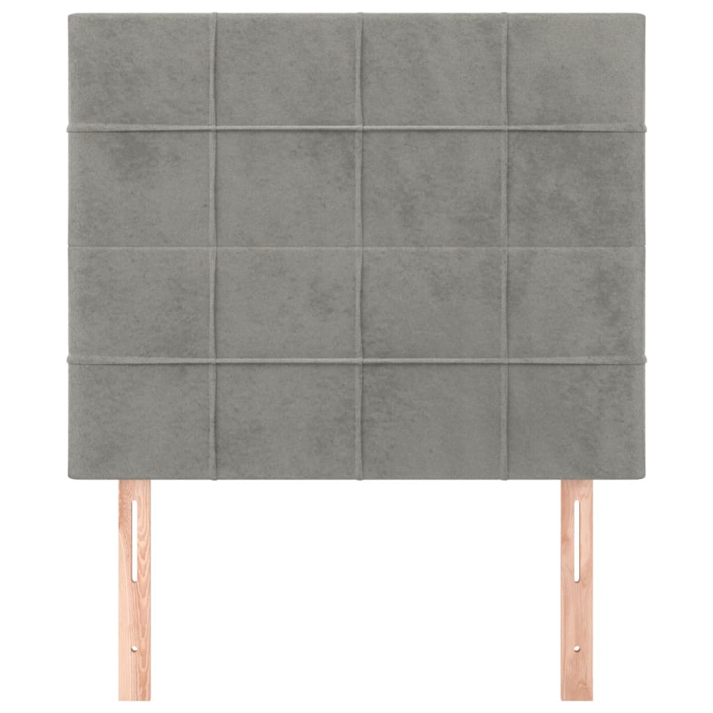 Hoofdborden 2 st 90x5x78/88 cm fluweel lichtgrijs Hoofdborden en voetborden | Creëer jouw Trendy Thuis | Gratis bezorgd & Retour | Trendy.nl